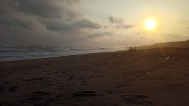 Enjoying the Beauty of Twilight with Love at Parangtritis Beach