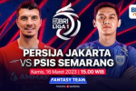 Susunan Pemain Persija vs PSIS Semarang yang Akan Berlangsung Sore Ini