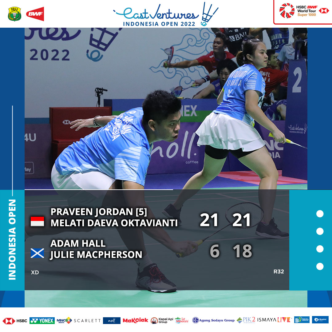 “Indonesia Open 2022”, 7 Wakil Indonesia Lolos Babak 16 Besar   