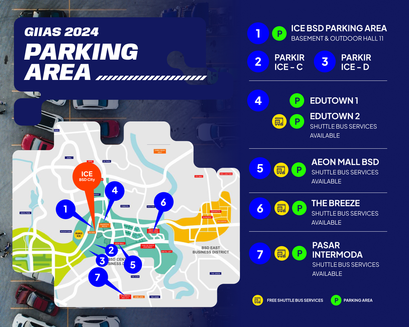 Area Parkir Aman dan Nyaman Siap Menyambut Pengunjung di GIIAS 2024